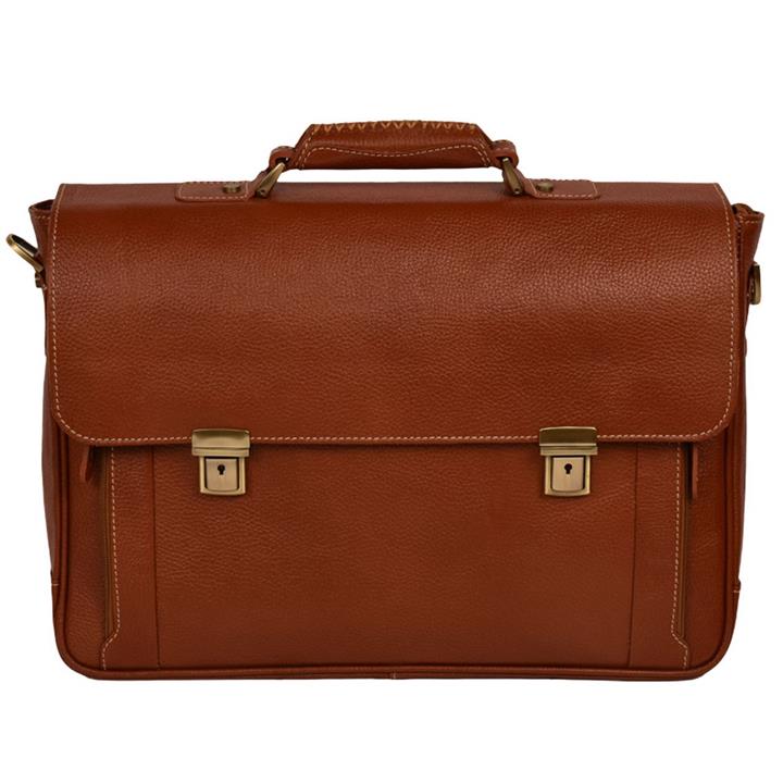 کیف اداری چرم طبیعی کهن چرم مدل L93-1 Kohan Charm L93-1 Leather Briefcase